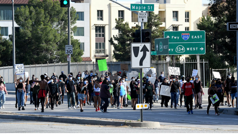 A day of protests in Pasadena.