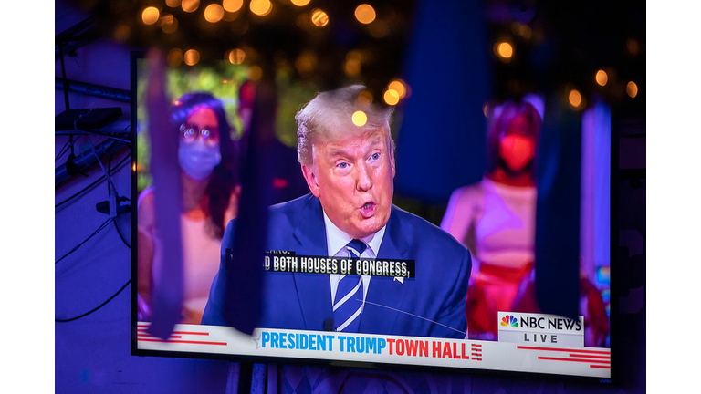 Americans Watch As President Trump And Challenger Joe Biden Hold Separate Town Halls