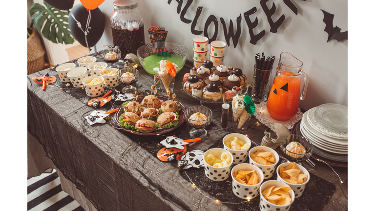 Halloween food table