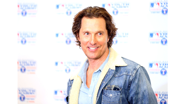 Matthew McConaughey Attends Rangers Play Ball Event