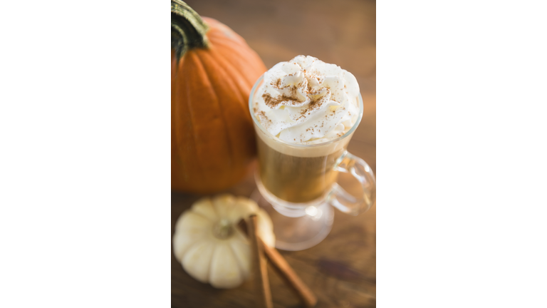 Studio Shot of cinnamon cafe latte