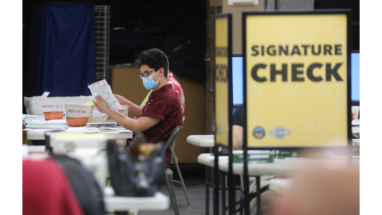 Workers Process Mail-In Ballots In California