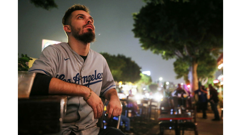 Dodgers Fans Cheer For Their Team On First Day Of World Series