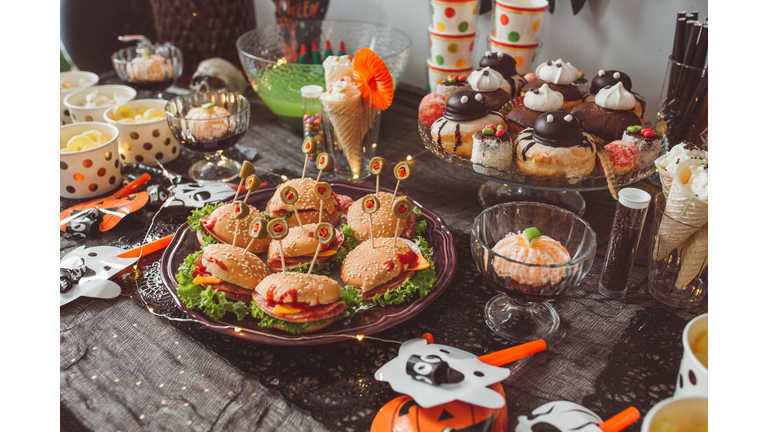 Halloween food table/Getty