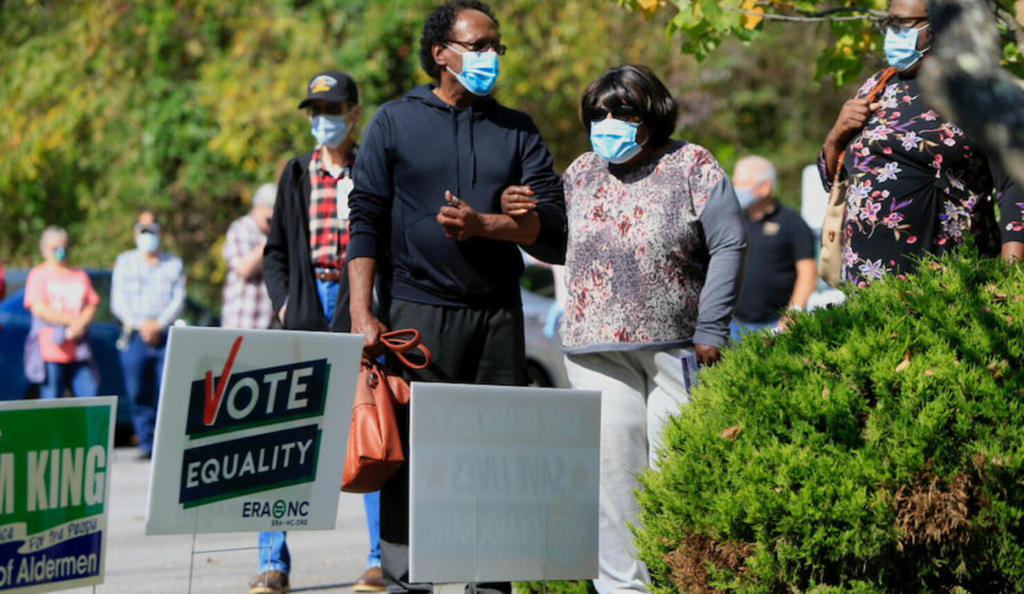 People Cast Ballots On First Day Of Early Voting In North Carolina