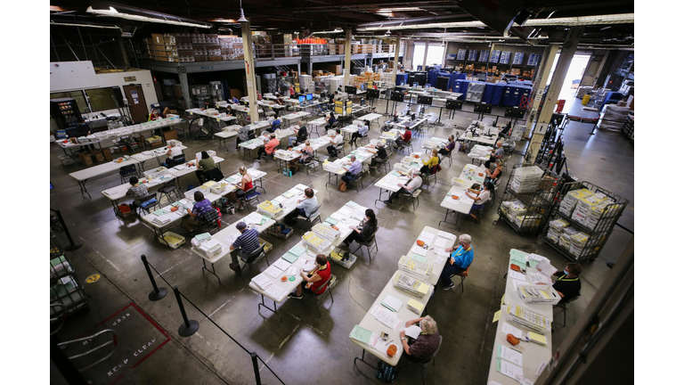 Workers Process Mail-In Ballots In California