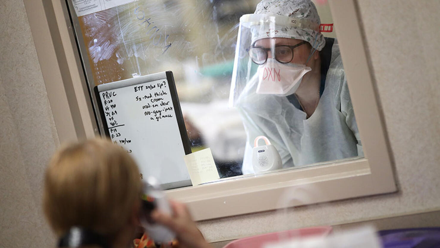 Health Care Professionals Work On The Frontlines Of COVID-19 Pandemic In Maryland Hospital