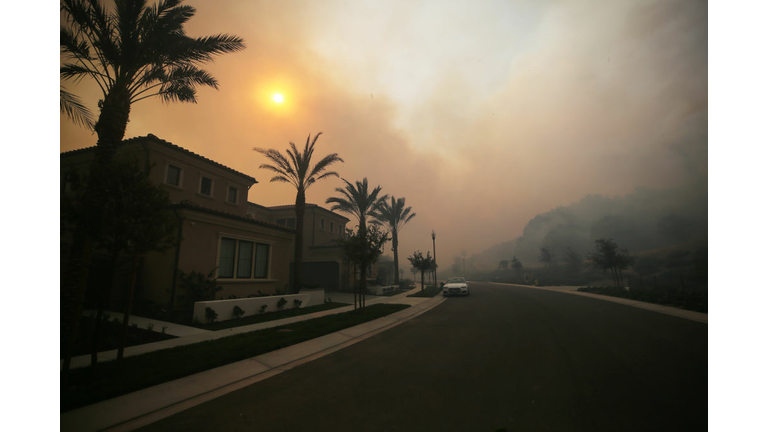 Silverado Fire In Orange Country, California Forces Evacuations