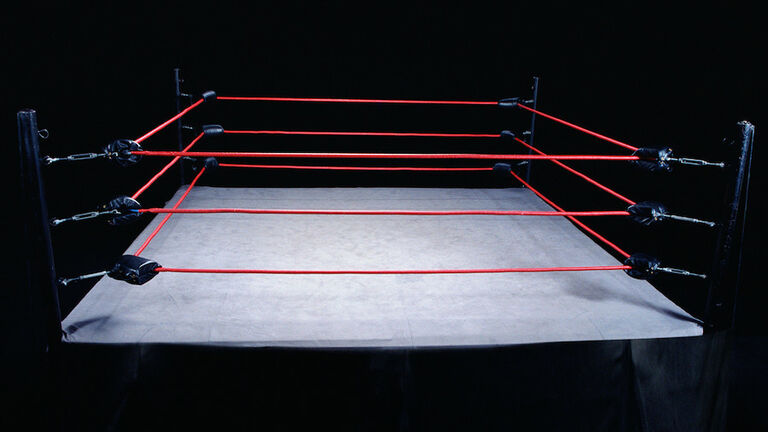 Empty wrestling ring