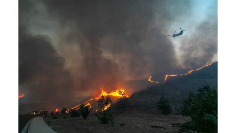 Silverado Fire In Orange Country, California Forces Evacuations