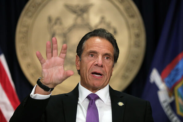 New York Governor Cuomo Holds A Press Briefing In NYC