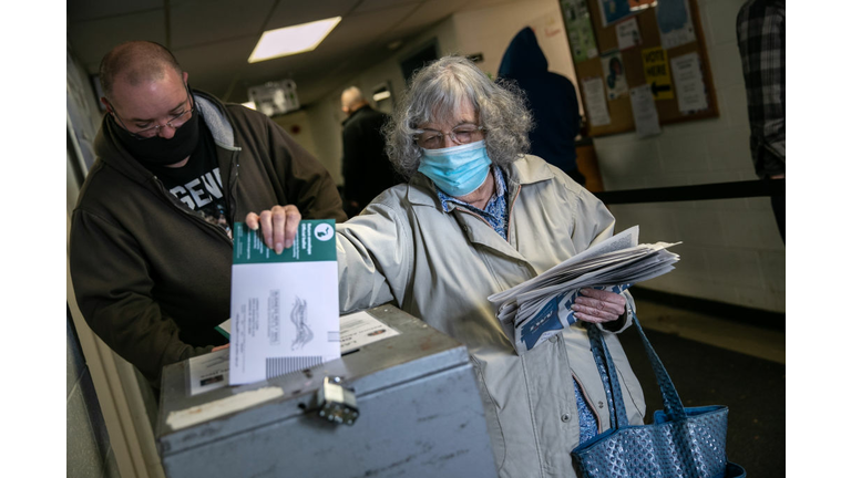 Michigan Voters Line Up At The Polls On The Last Day Of Early Voting