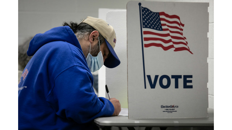 Michigan Voters Line Up At The Polls On The Last Day Of Early Voting