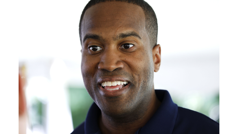 GOP Senate Candidate John James Campaigns At Weekend Picnic In Michigan