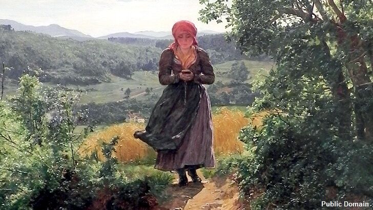 Woman Spotted Gazing at 'Cell Phone' in 19th Century Painting
