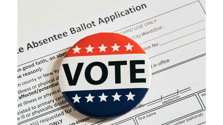 Vote pin on absentee ballot application