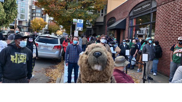 Check out this crowd!  I'd say we're stoked about this place opening