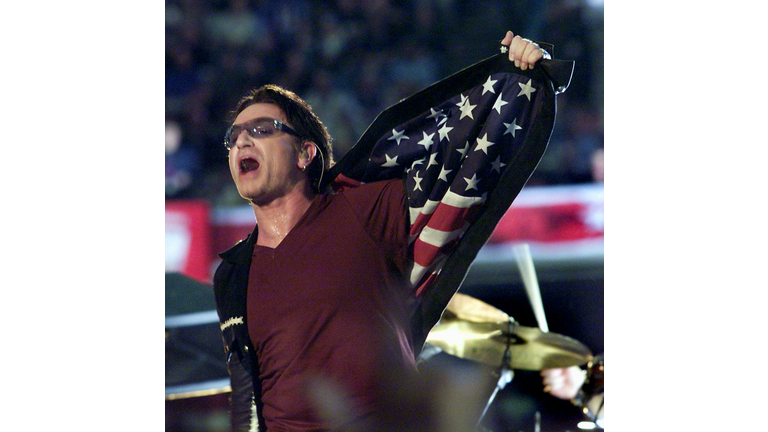 Bono, singer with the Irish rock group U2, opens h