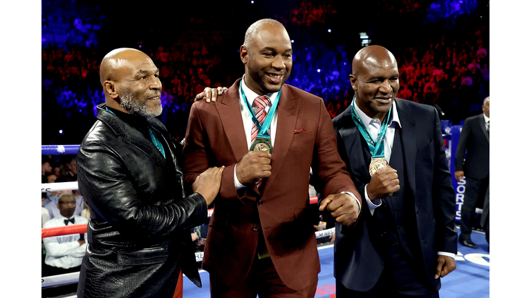 Mike Tyson, Evander Holyfield and Lennox Lewis (Getty)