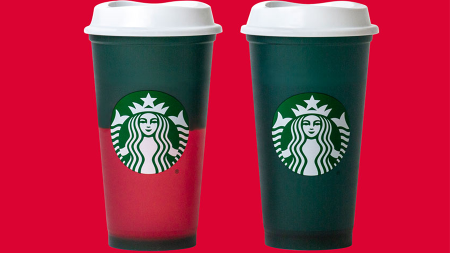 Starbucks dropped their new holiday cups today including a red