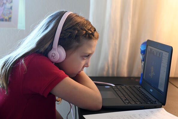 Las Vegas Students And Teachers Conduct Distance Learning As School Year Begins