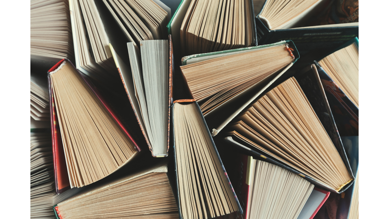 Composition with books on the table