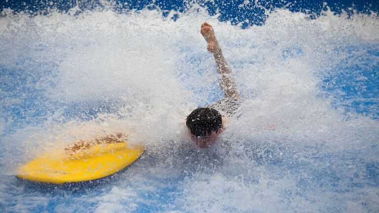 Holiday Makers Flock To The Indoor Water Park In World's Largest Building
