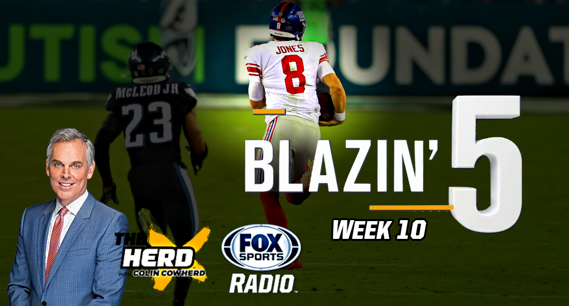 Colin Cowherd's Week 12 Blazing 5 Picks