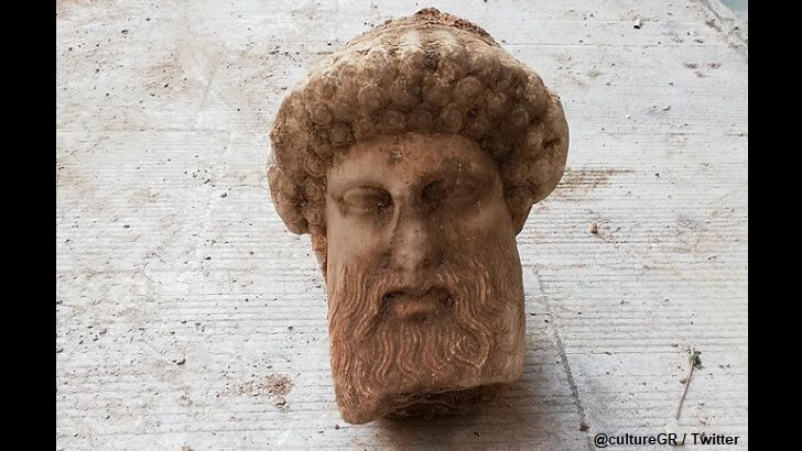 Centuries-Old Bust of Greek God Hermes Found in Athens Sewer