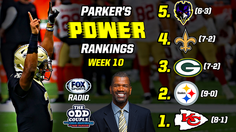 Parker's NFL Power Rankings: Rob Parker Ranks His Top 5 Teams After Week 10