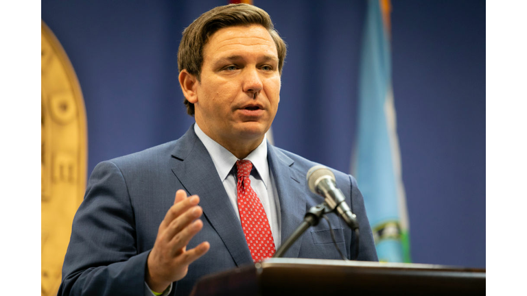 Florida Governor DeSantis And Government Officials Give Hurricane Season Update At Miami-Dade Emergency Operations Center