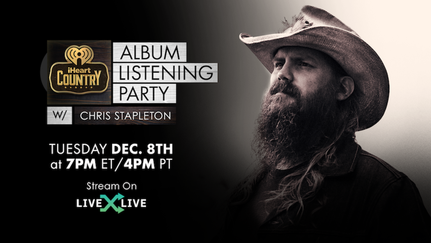 Chris Stapleton's iHeartCountry Album Listening Party How To Watch