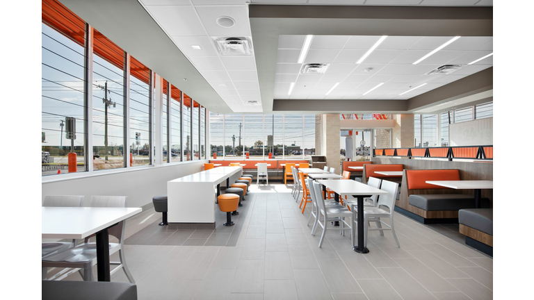 The redesigned Whataburger in Bellmead, Texas. 