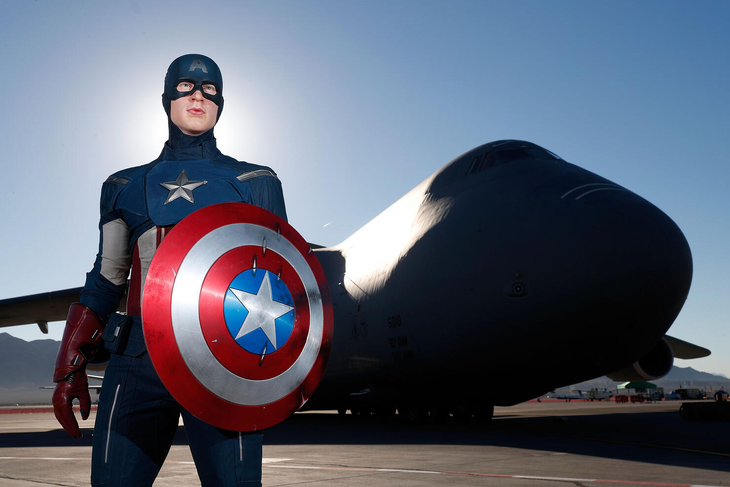 Madame Tussauds Unveils Captain America, The All-American Hero, At Nellis Air Force Base