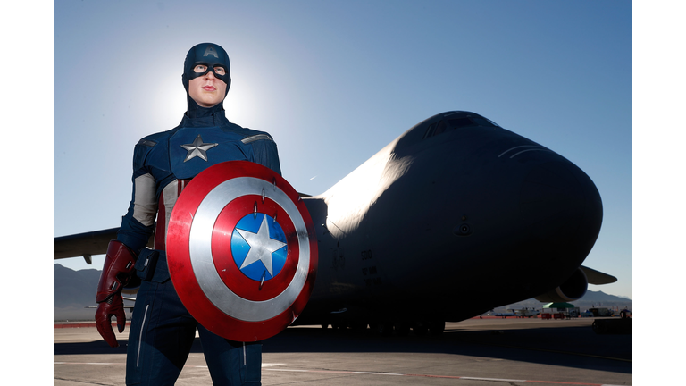 Madame Tussauds Unveils Captain America, The All-American Hero, At Nellis Air Force Base