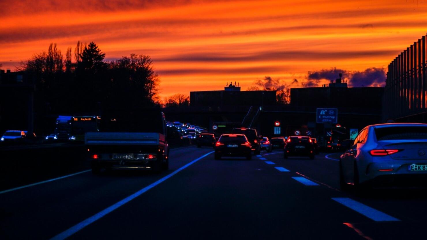 TRAFFIC-SUNSET