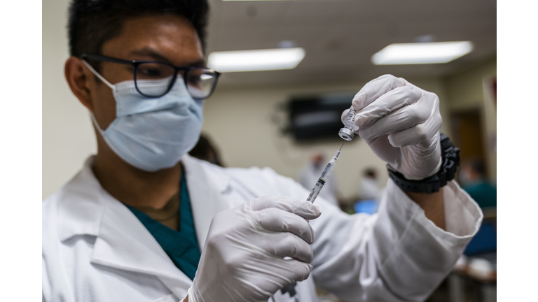 Acting Secretary Of Defense Christopher Miller Receives COVID Vaccination At Walter Reed Medical Center