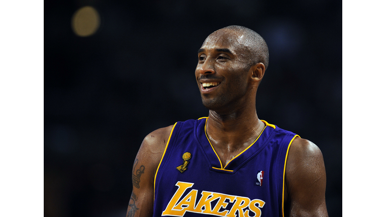 Los Angeles Lakers' Kobe Bryant reacts d