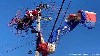 Errant 'Santa' Rescued from Power Lines in California