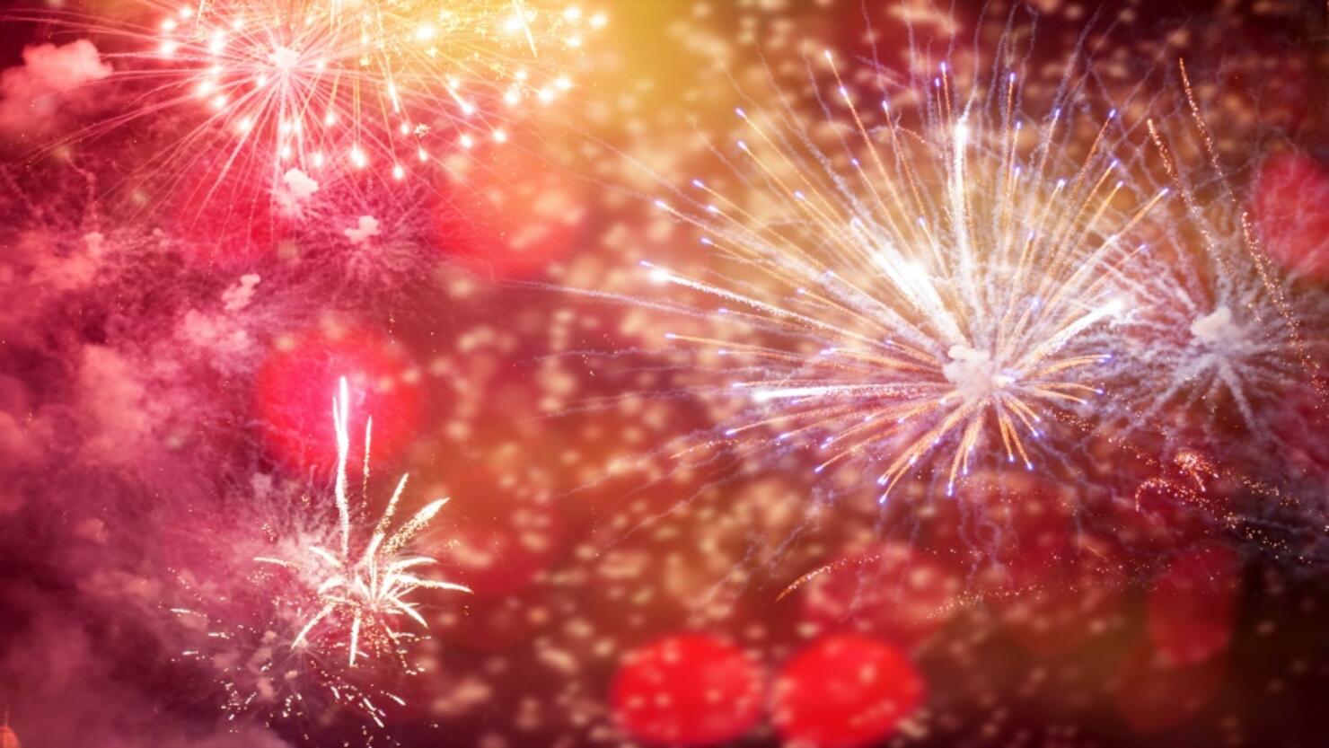 Firework Display At Night