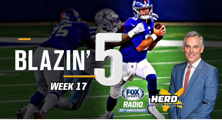 Blazing 5: Colin Cowherd Gives His 5 Best NFL Picks For Week 17 (Jan. 3)