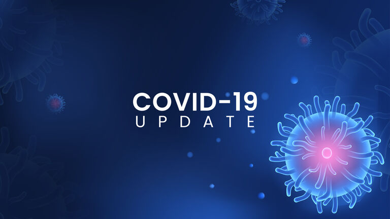 Coronavirus disease 2019 (Covid-19 or 2019-nCov) pandemic update in blue 3d microscopic with blue background. Can be use for illustration, news, education. Premium vector EPS10