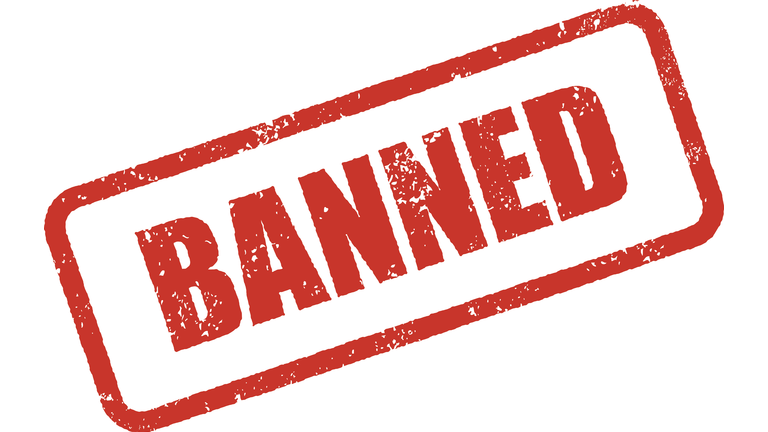Banned Rubber Stamp Ink Imprint Icon (Transparent Background)