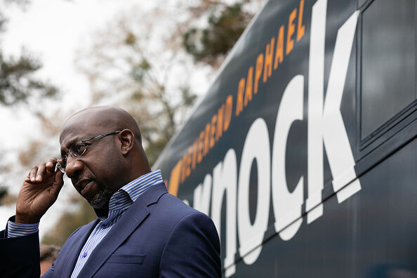 Georgia Democratic Candidate For Senate Rev. Raphael Warnock Attends Drive-Up Worship Service