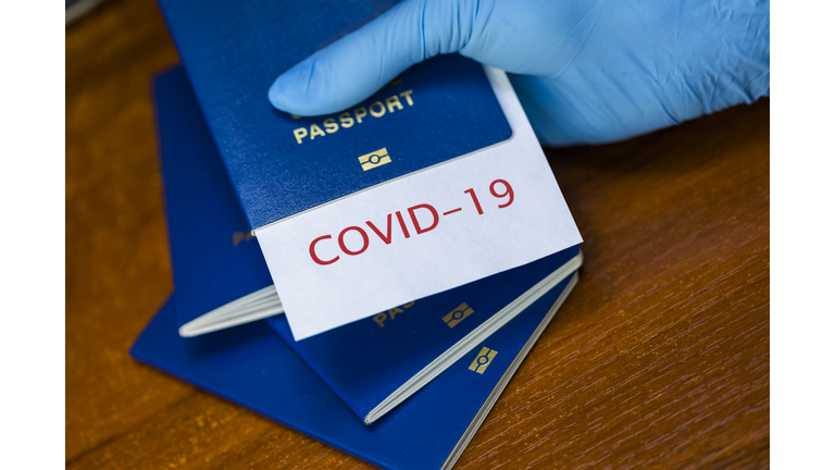 Immunity passport or risk-free certificate concept. Traveling After the Coronavirus Pandemic