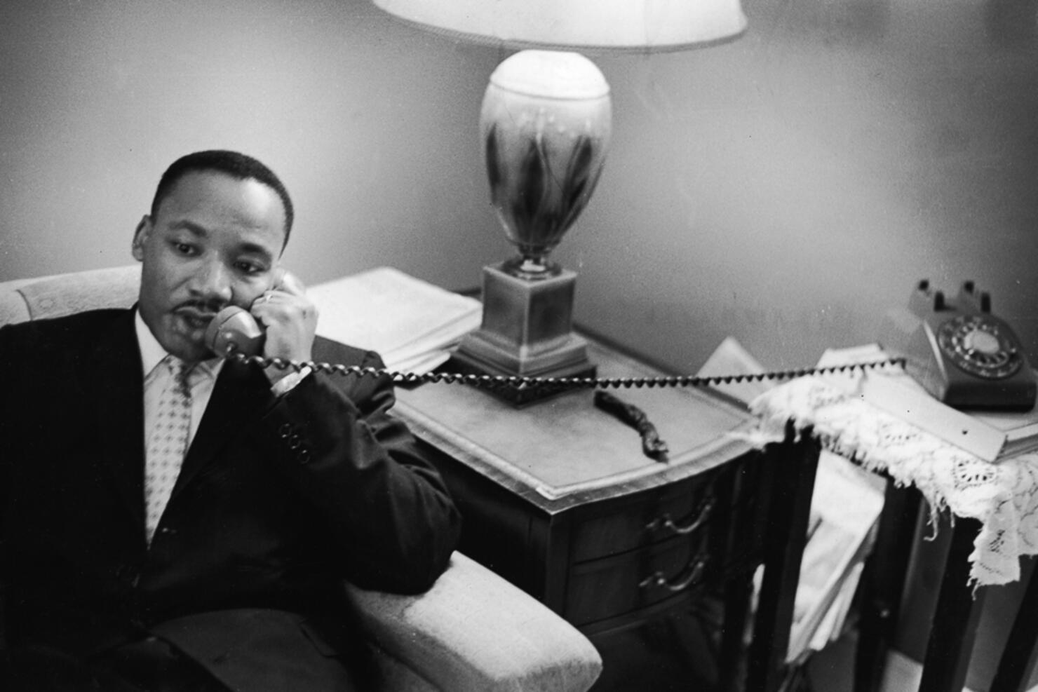 Dr. King Speaks On The Phone