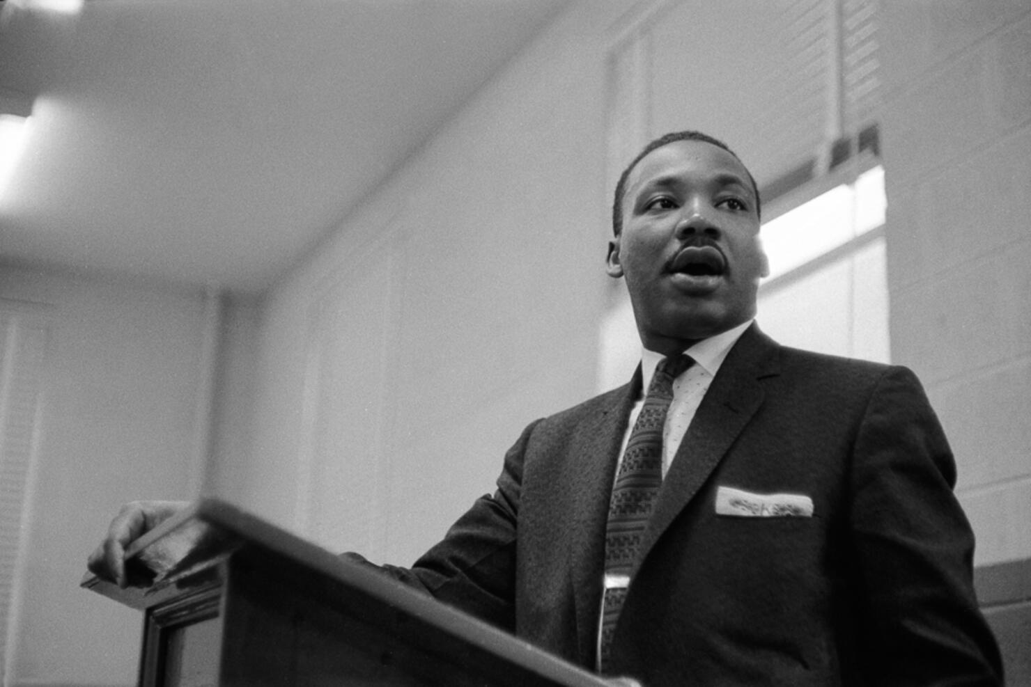 Dr. King Addresses Meeting