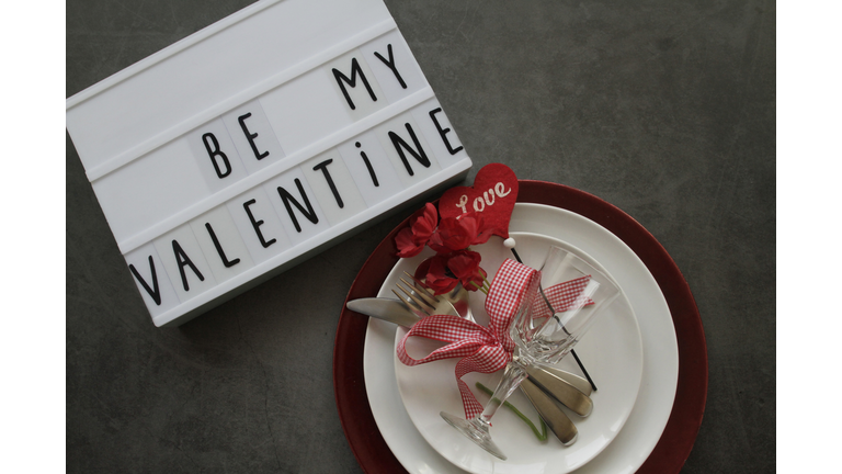 Valentine's Day table setting