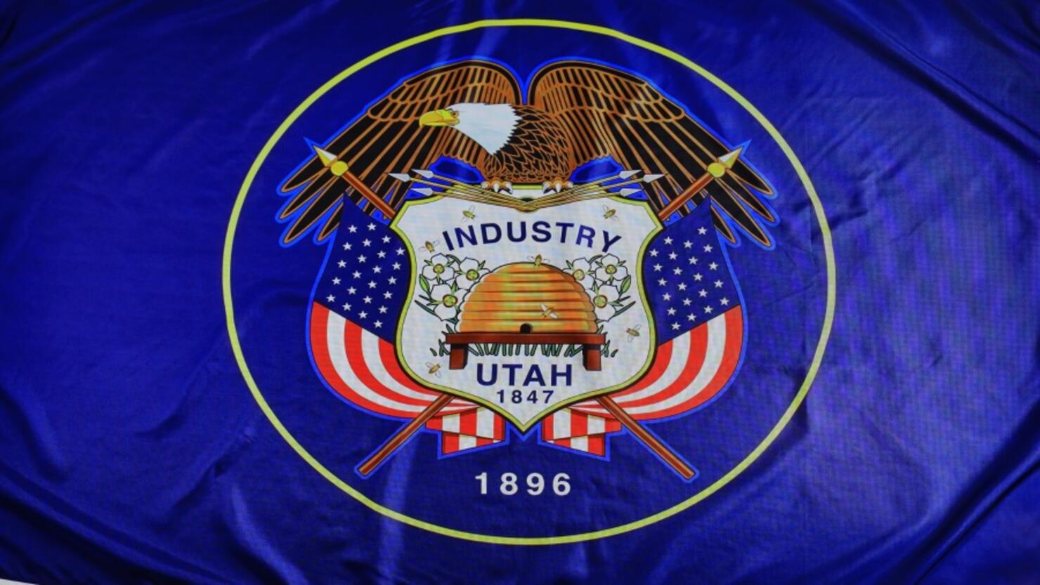 Utah state flag, Seem less view
