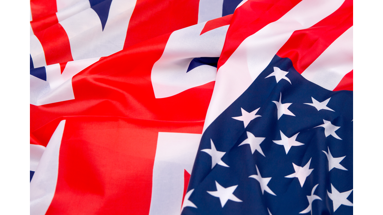USA flag and UK Flags